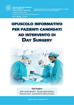 opuscolo informativo per pazienti candidati ad intervento di day