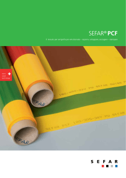 Tessuti per serigrafia SEFAR PCF – Opuscolo