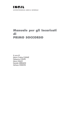 Manuale per gli incaricati di primo soccorso