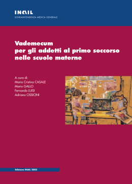 Vademecum per gli addetti al primo soccorso nelle
