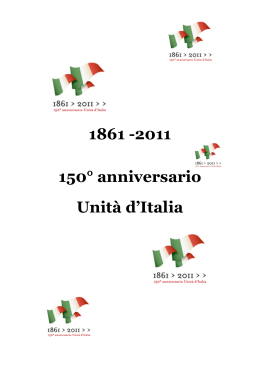 1861 -2011 150° anniversario Unità d`Italia
