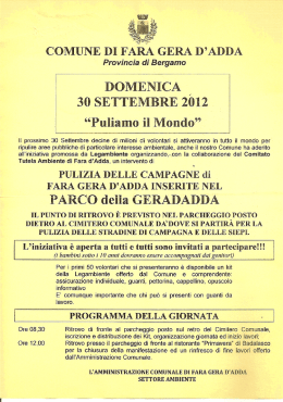 m FARA GERA D`ADDA - La nostra forza è la tua partecipazione