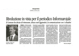 Rivoluzione in vista per il periodico Monnarojale