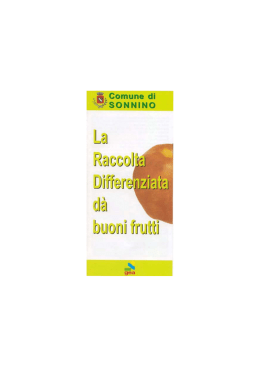 Opuscolo di informazione a cura del Comune