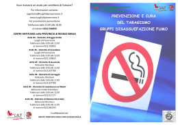 Prevenzione e cura del tabagismo – Gruppi disassuefazione fumo