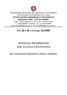 opuscolo sicurezza - Home