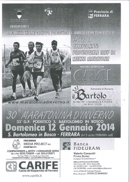 Page 1 Page 2 PROGRAMMA iE REGOLAMENTO MINI: Km 2,350