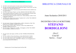 opuscolo bordiglioni - Sistema Bibliotecario dell`Area Nord