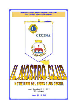 Notiziario n° 6 - Lions Club Cecina