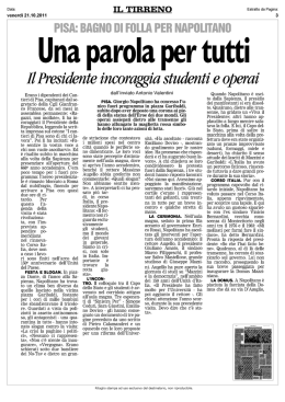 il tirreno - Sistema universitario pisano