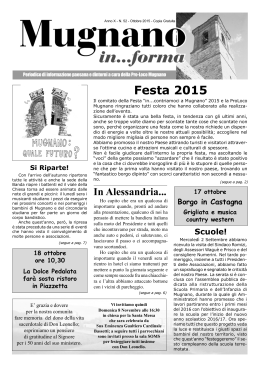 Festa 2015 - Comune di Perugia