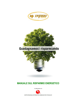 MANUALE SUL RISPARMIO ENERGETICO