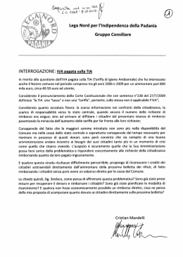 Interrogazioni seduta del 8 novembre 2012