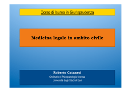 Medicina legale civile x Giurisprudenza