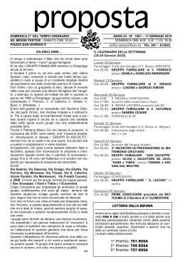 Proposta 17 GENNAIO 2010 - Parrocchia San Giorgio