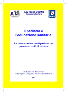 Il pediatra e l`educazione sanitaria