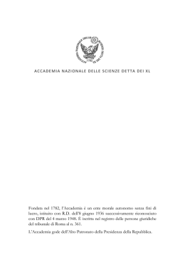 Brochure finale-nov.2015 - Accademia delle Scienze detta dei XL