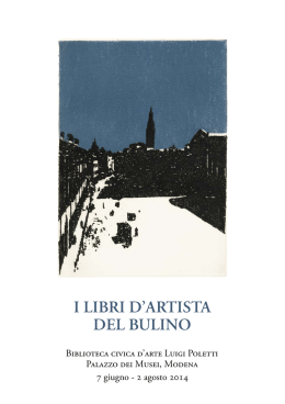 opuscolo pdf - Il Bulino edizioni d`arte