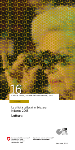 Le attivit&agrave; culturali in Svizzera: Lettura