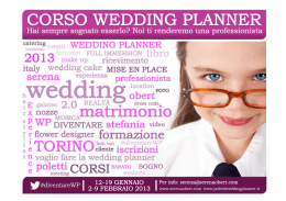 Brochure Corso Wedding planning 2013