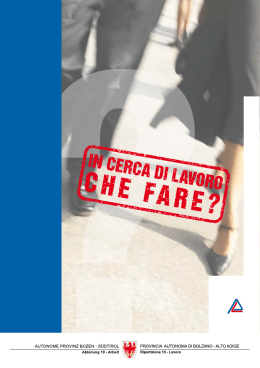 In cerca di lavoro...che fare?
