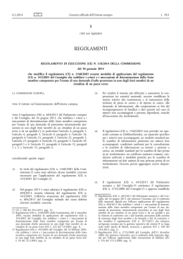 Regolamento di esecuzione (UE) n. 118/2014 della