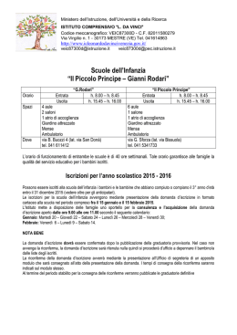 Scuole dell`Infanzia &ldquo;Il Piccolo Principe &ndash; Gianni Rodari&rdquo;