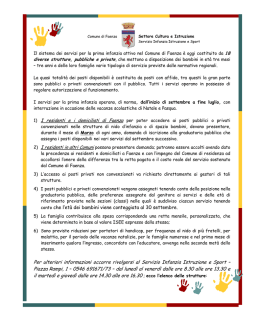 OPUSCOLO INFORMATIVO - Asili nido e servizi 0-3