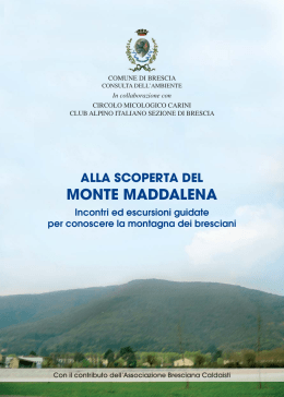 Opuscolo :alla scoperta del monte Maddalena