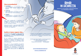 Opuscolo Bimbi in sicurezza 2015