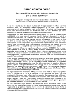 Interno dell`opuscolo - Consorzio ONG Piemontesi