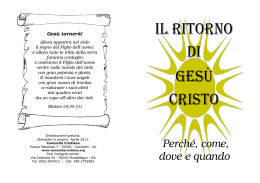 ll ritorno di Cristo