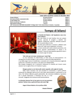 Newsletter n.12 &ndash; Dicembre 2015
