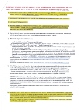 Materiale informativo Educazione Gender e L 107