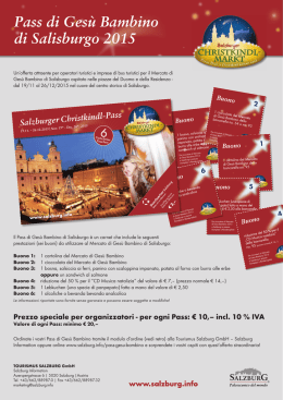 Pass di Ges&ugrave; Bambino di Salisburgo 2015