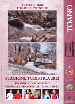 Opuscolo stagione turistica 2012