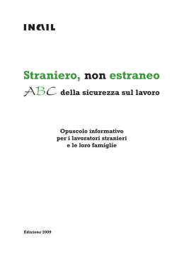 Straniero, non estraneo. ABC della sicurezza sul lavoro