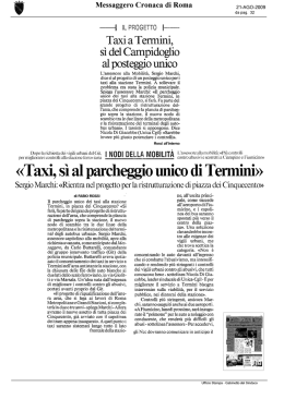 Taxi a Termini, si del Campidoglio al posteggio unico