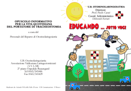 del portatore di tracheostomia - Azienda USL della Valle d`Aosta