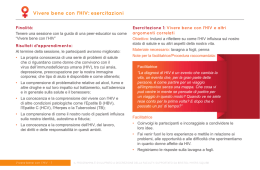 Vivere bene con l`HIV: esercitazioni