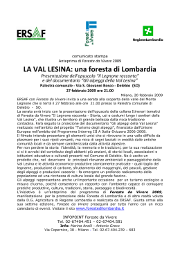 LA VAL LESINA: una foresta di Lombardia