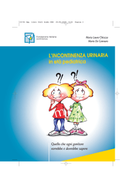 Incontinenza urinaria in et&agrave; pediatrica