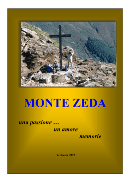 Monte Zeda una passione... un amore memorie