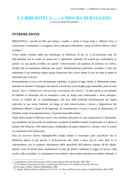 LA BIBLIOTECA........A MISURA DI RAGAZZO