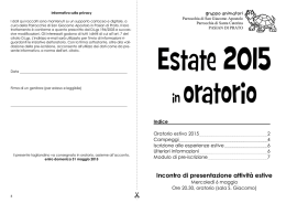 Opuscolo informativo con pre-iscrizione