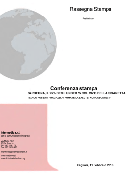 Rassegna stampa Cagliari 11-02-2016