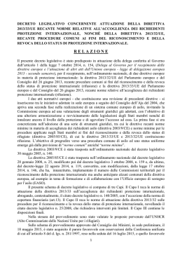 La Relazione illustrativa - Governo Italiano Presidenza del Consiglio
