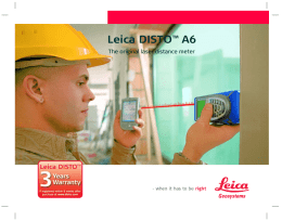 Leica DISTO™ A6 - Leica Geosystems