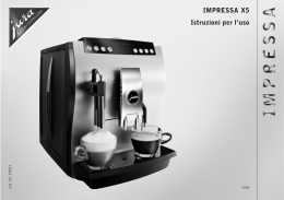 IMPRESSA X5 Istruzioni per l`uso