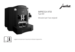 Istruzioni per l`uso JURA IMPRESSA XF50